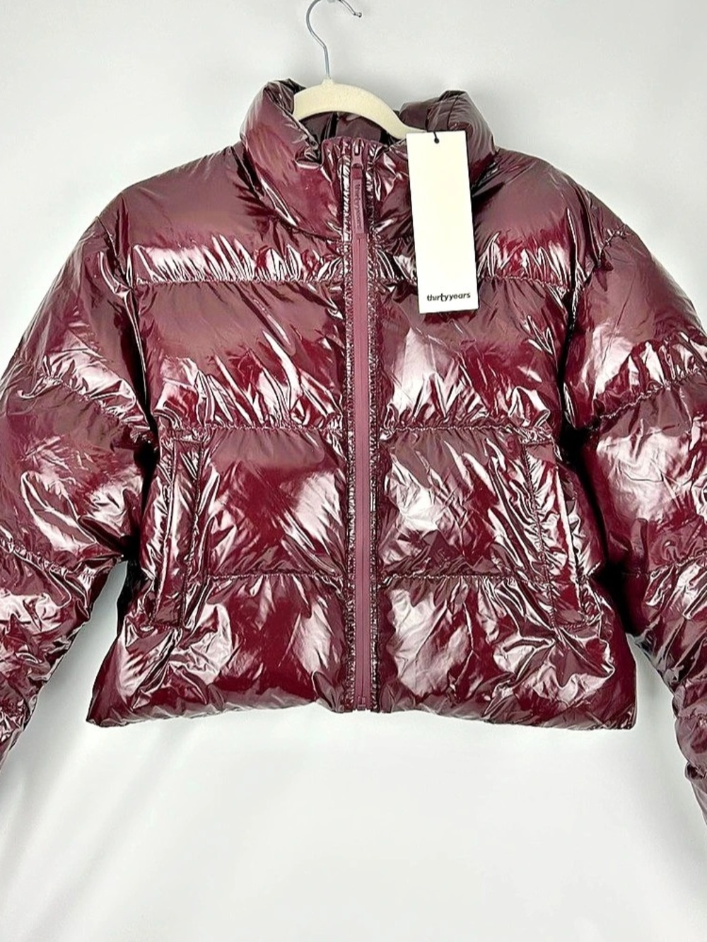 Thirty Years Puffer Jacket in Burgundy Size Small NWT